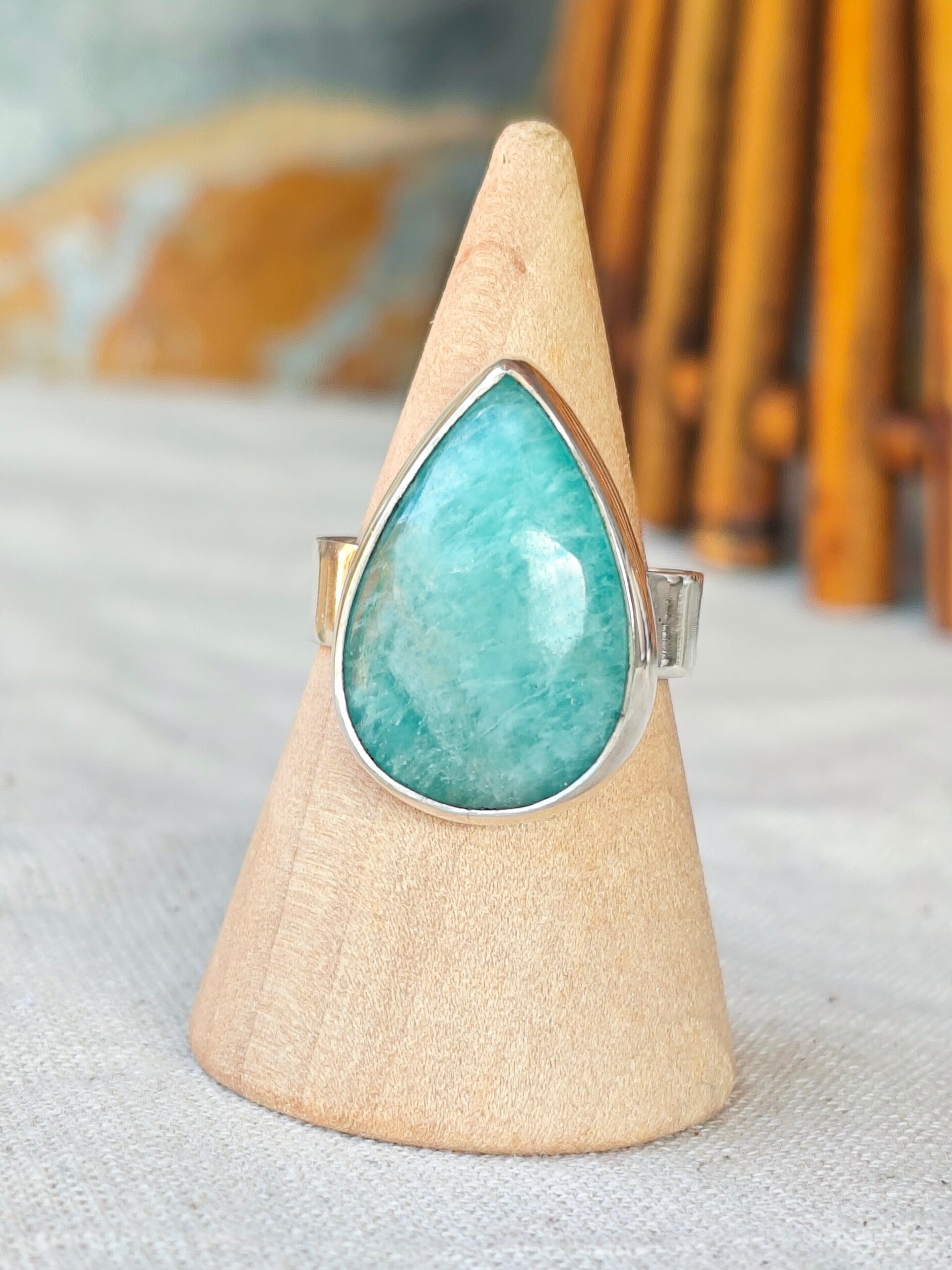ANILLO AMAZONITA (Plata de Ley) - 3