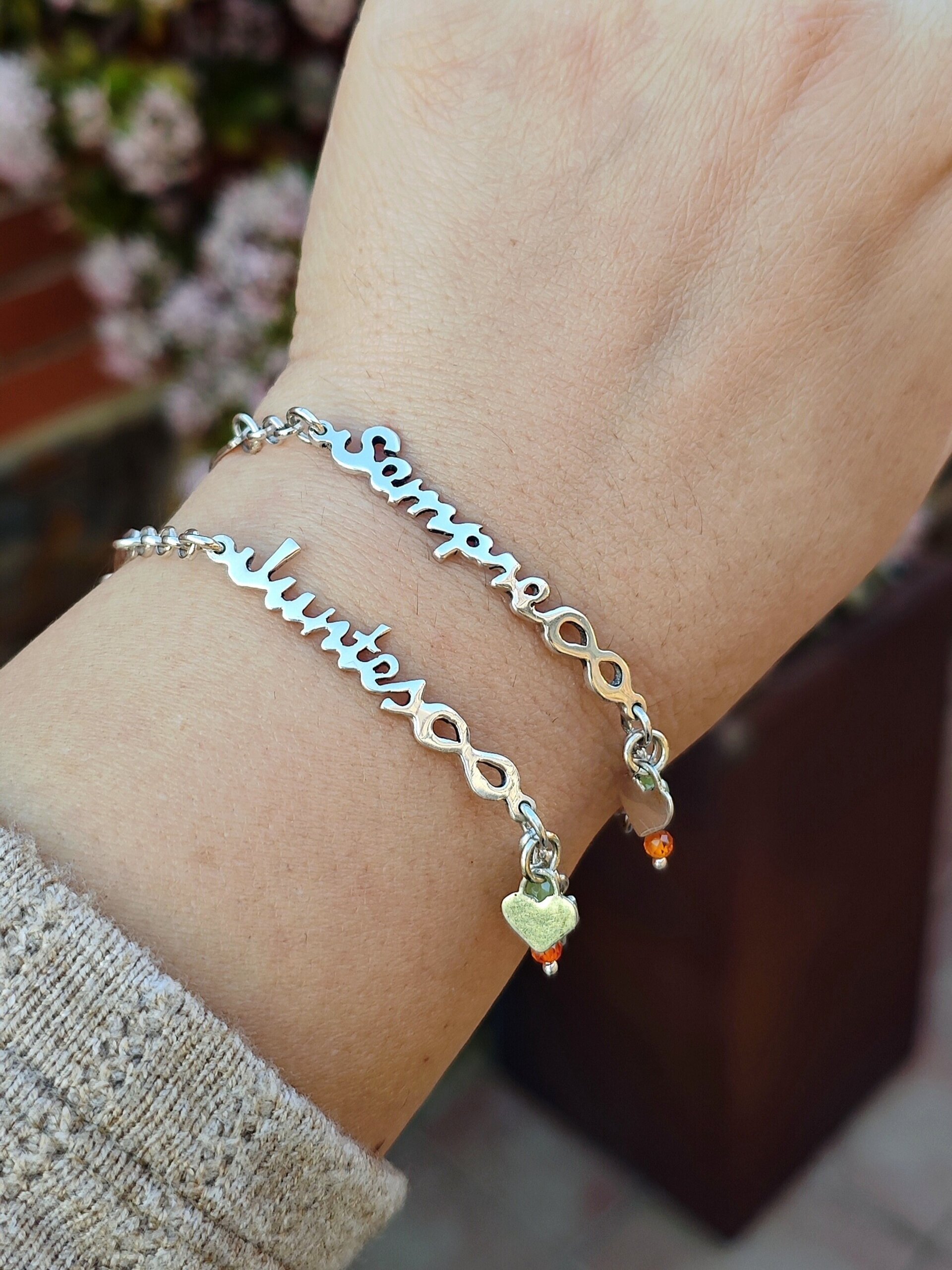 2 PULSERAS PERSONALIZADAS (Plata de Ley) - 4