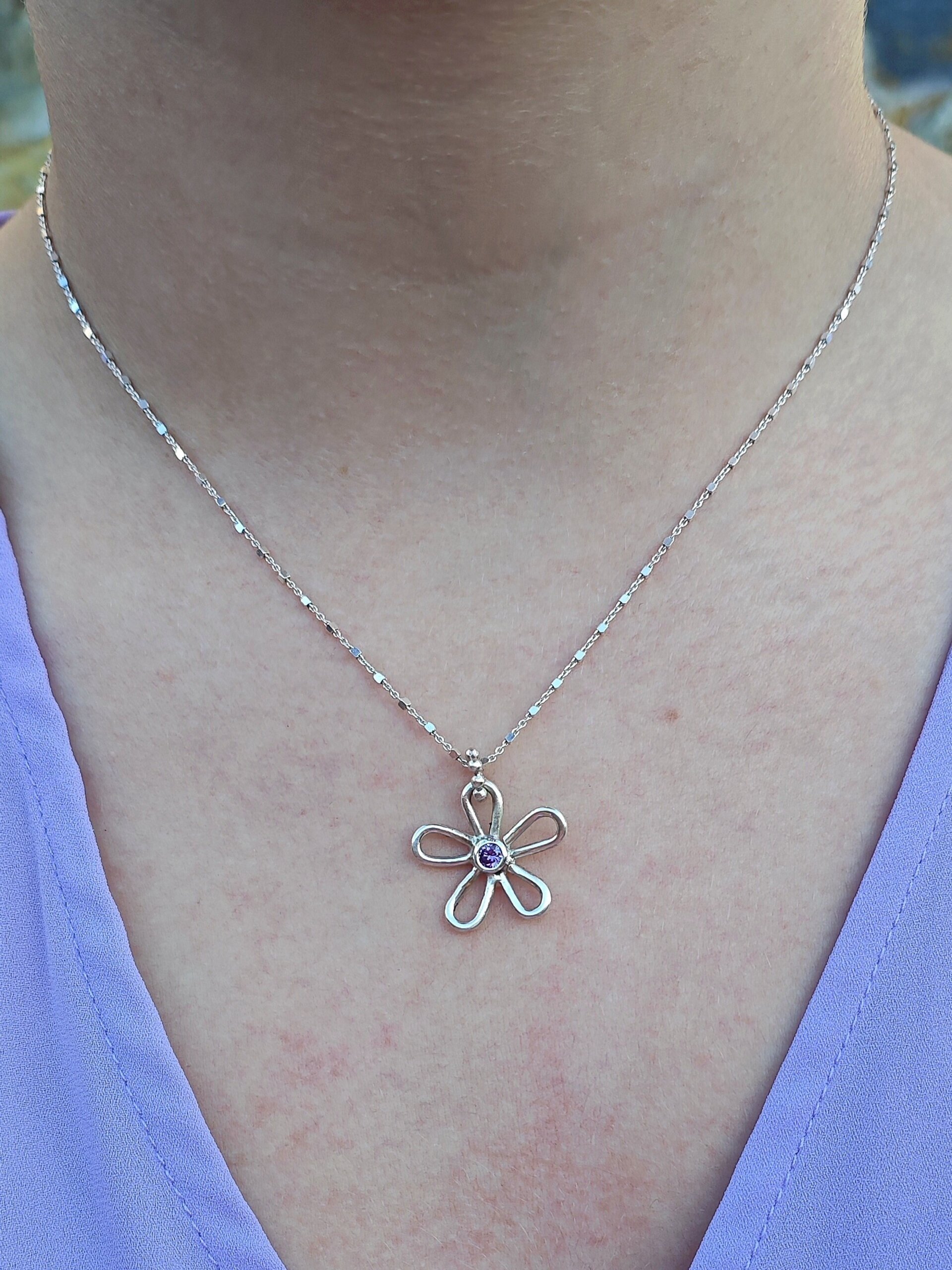 GARGANTILLA FLOR (Plata de Ley) - 3