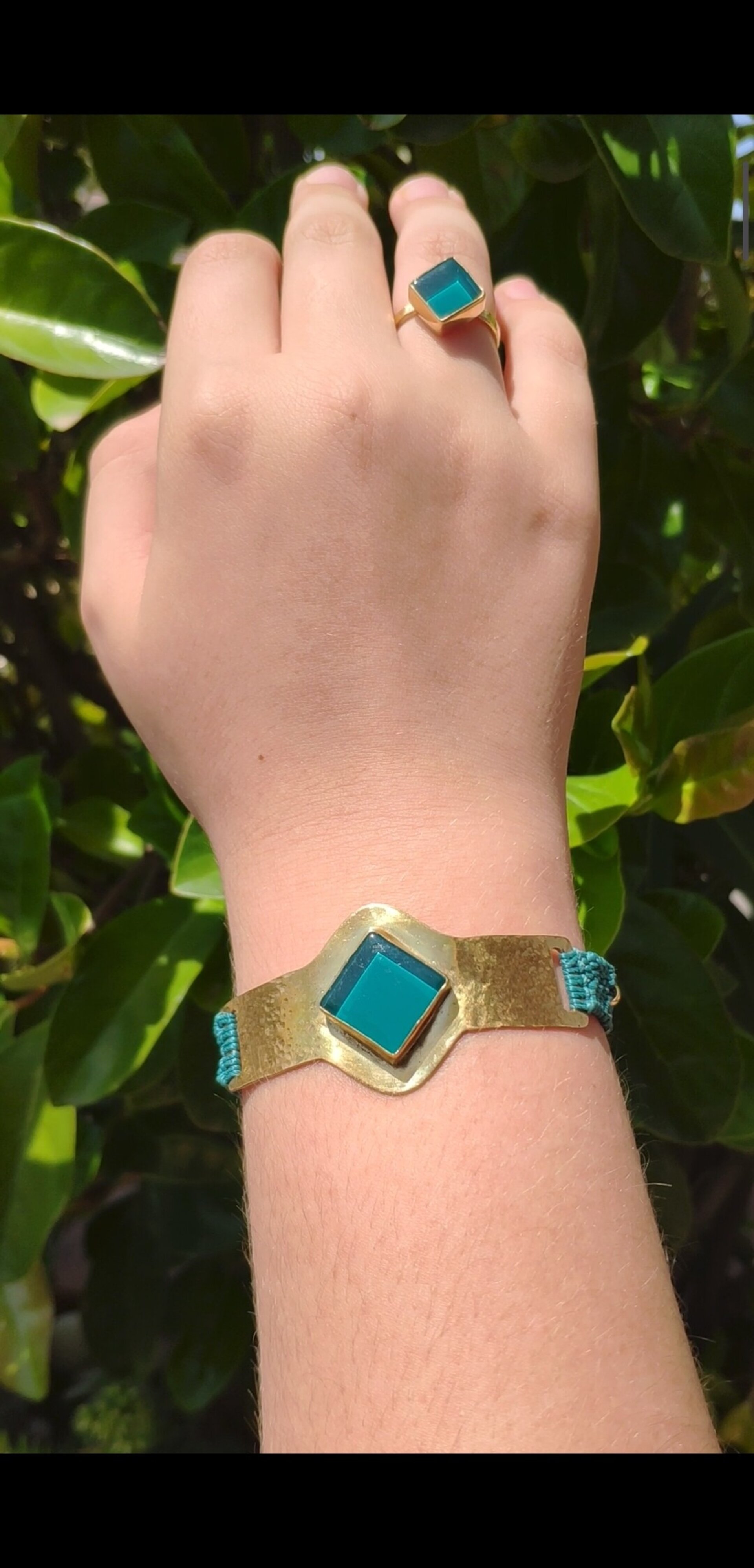 CONJUNTO ANILLO Y PULSERA CLEOPATRA (Latón) - 2