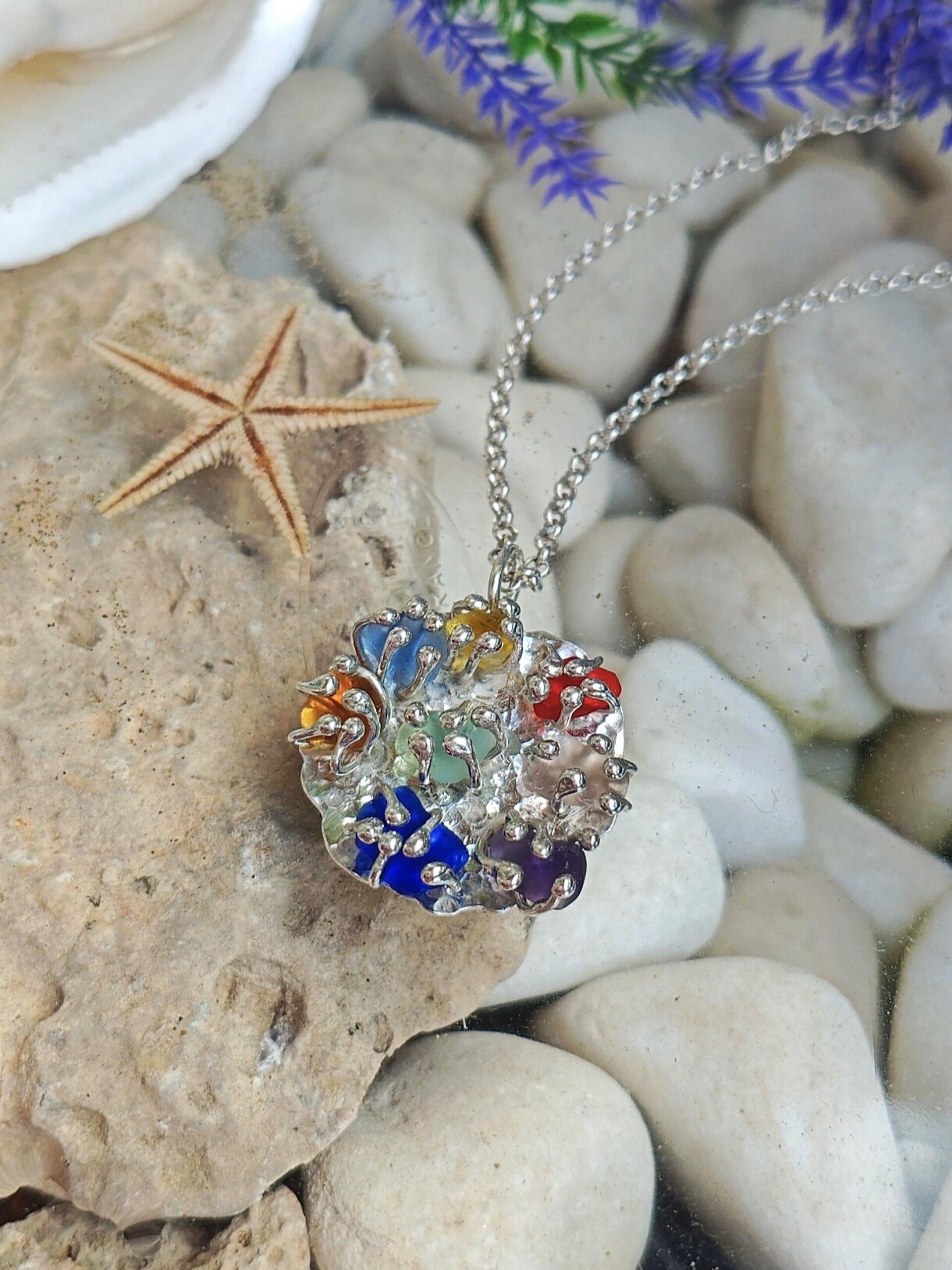 COLGANTE ARRECIFE DE CORALES 🪸 (Plata de Ley) - 3