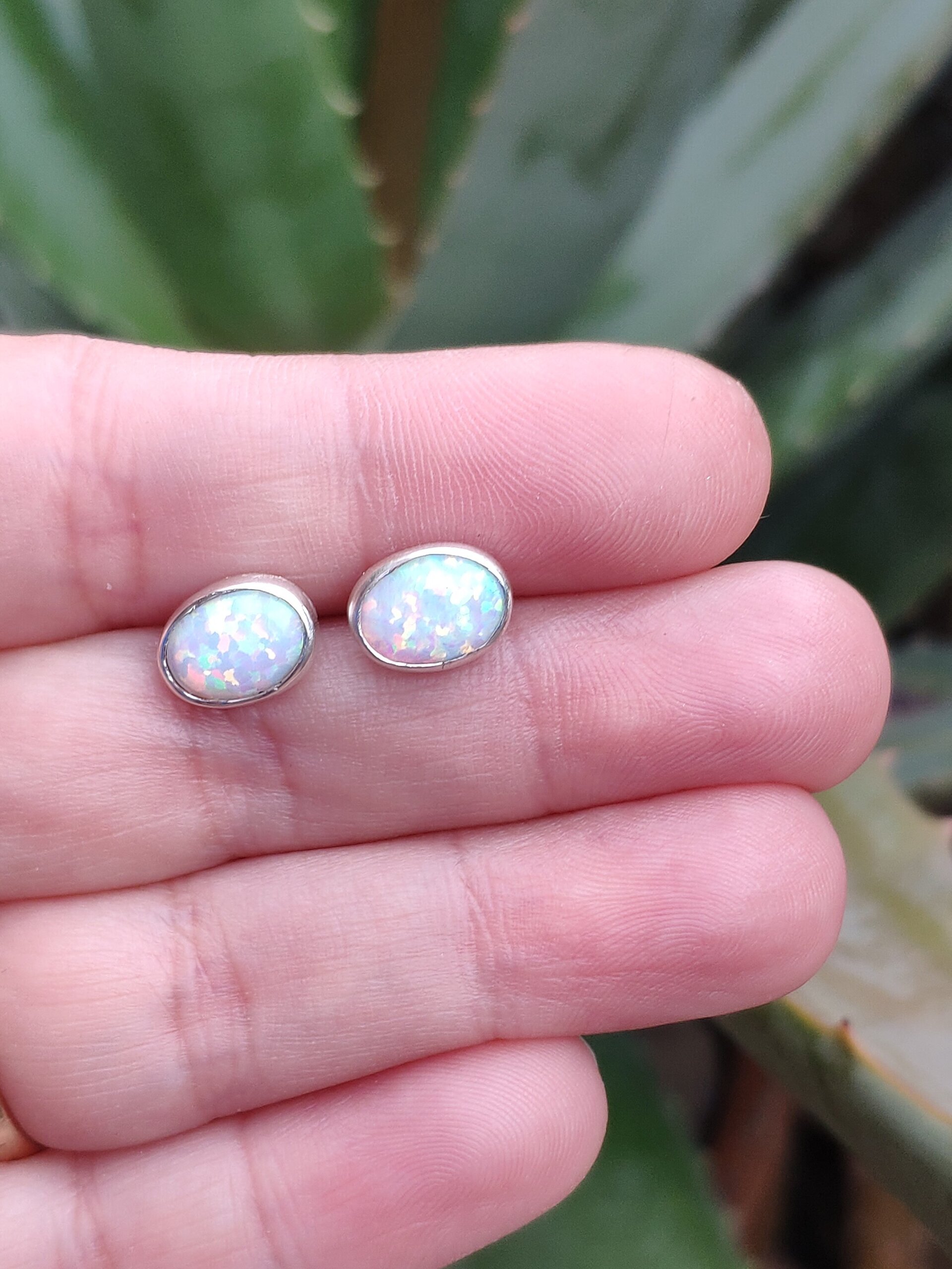 PENDIENTES OPALO (Plata de Ley) - 2