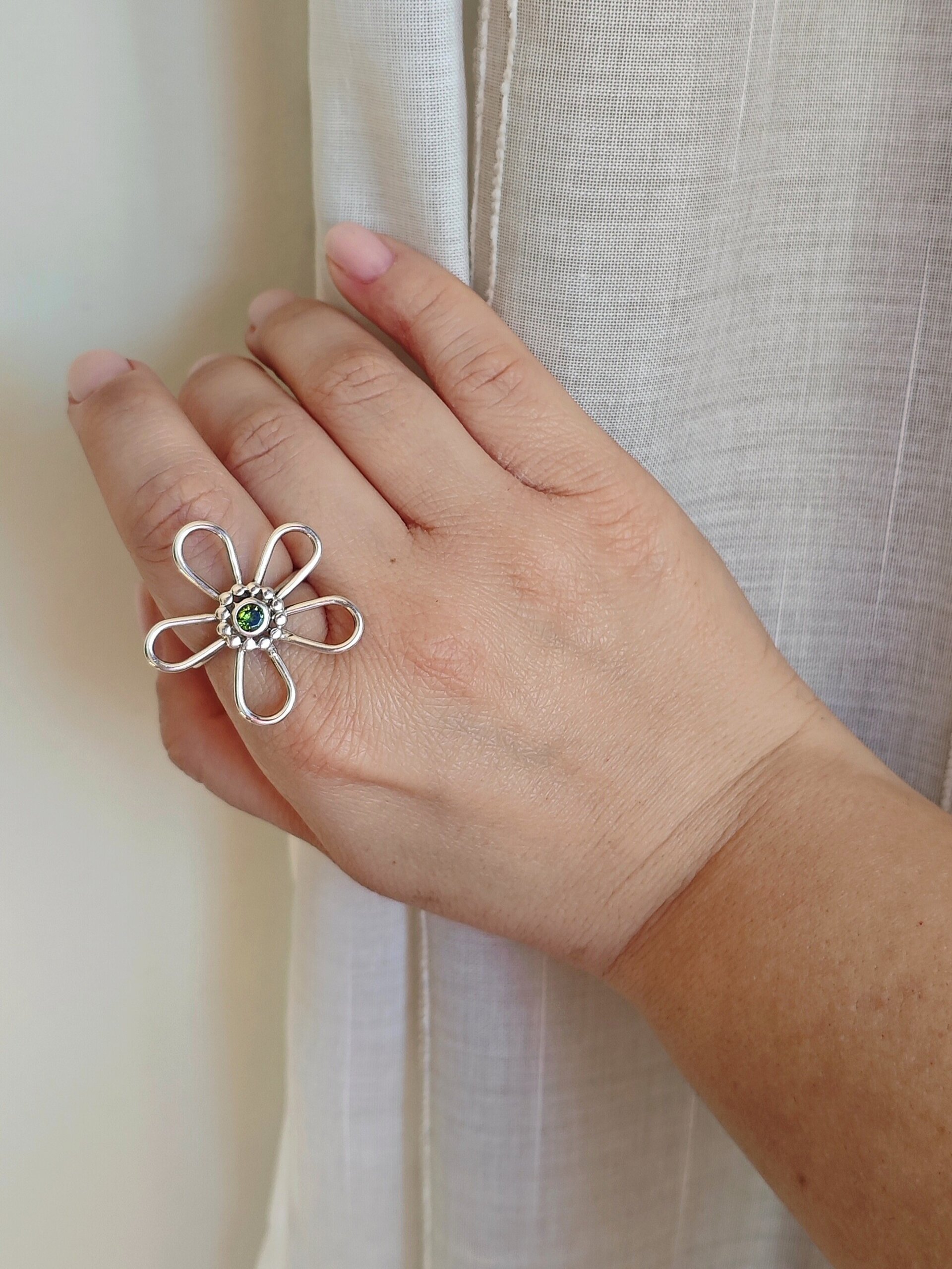ANILLO FLOR (Plata de Ley) - 4