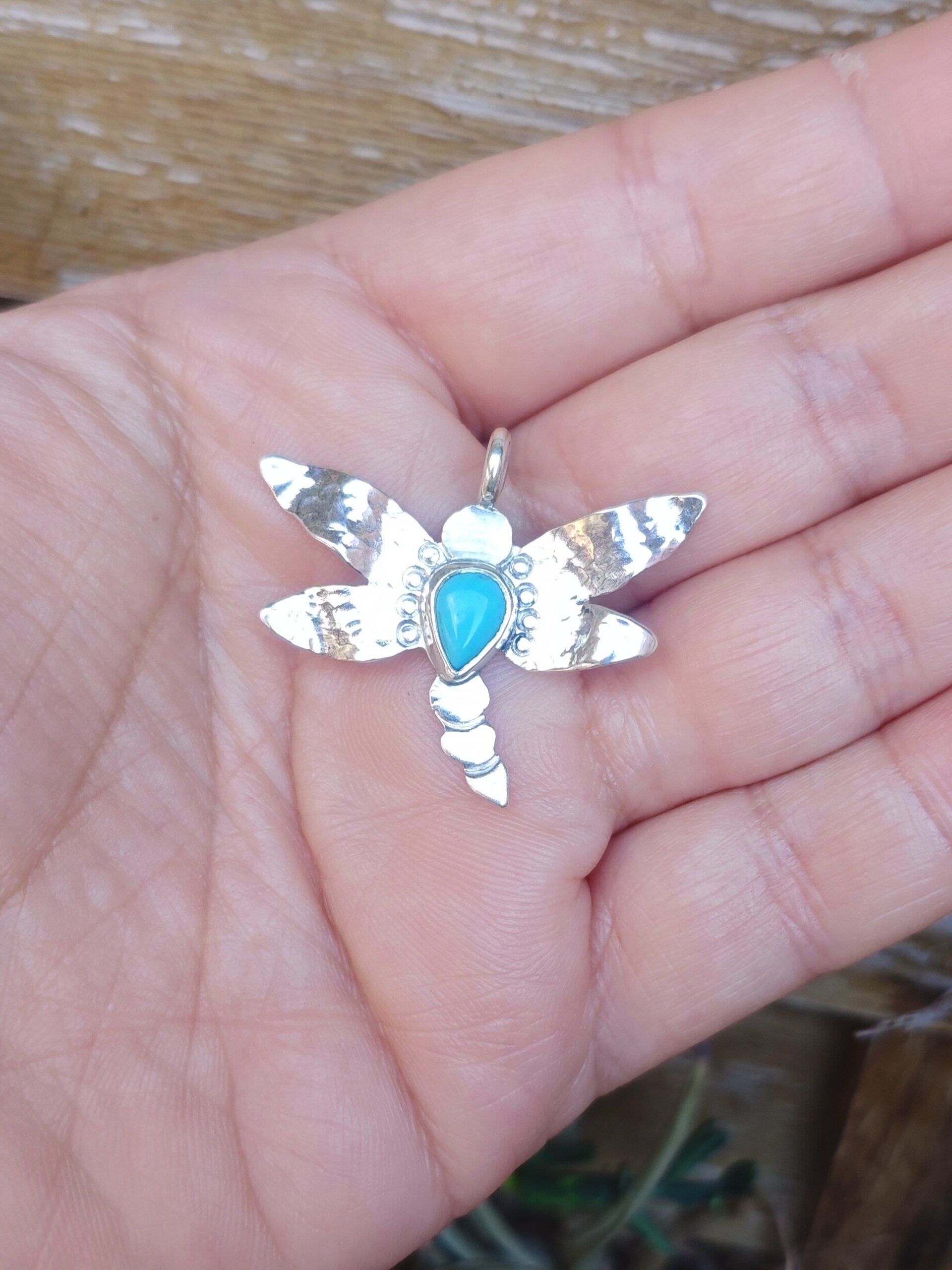 GARGANTILLA LIBÉLULA TURQUESA (Plata de Ley) - 3