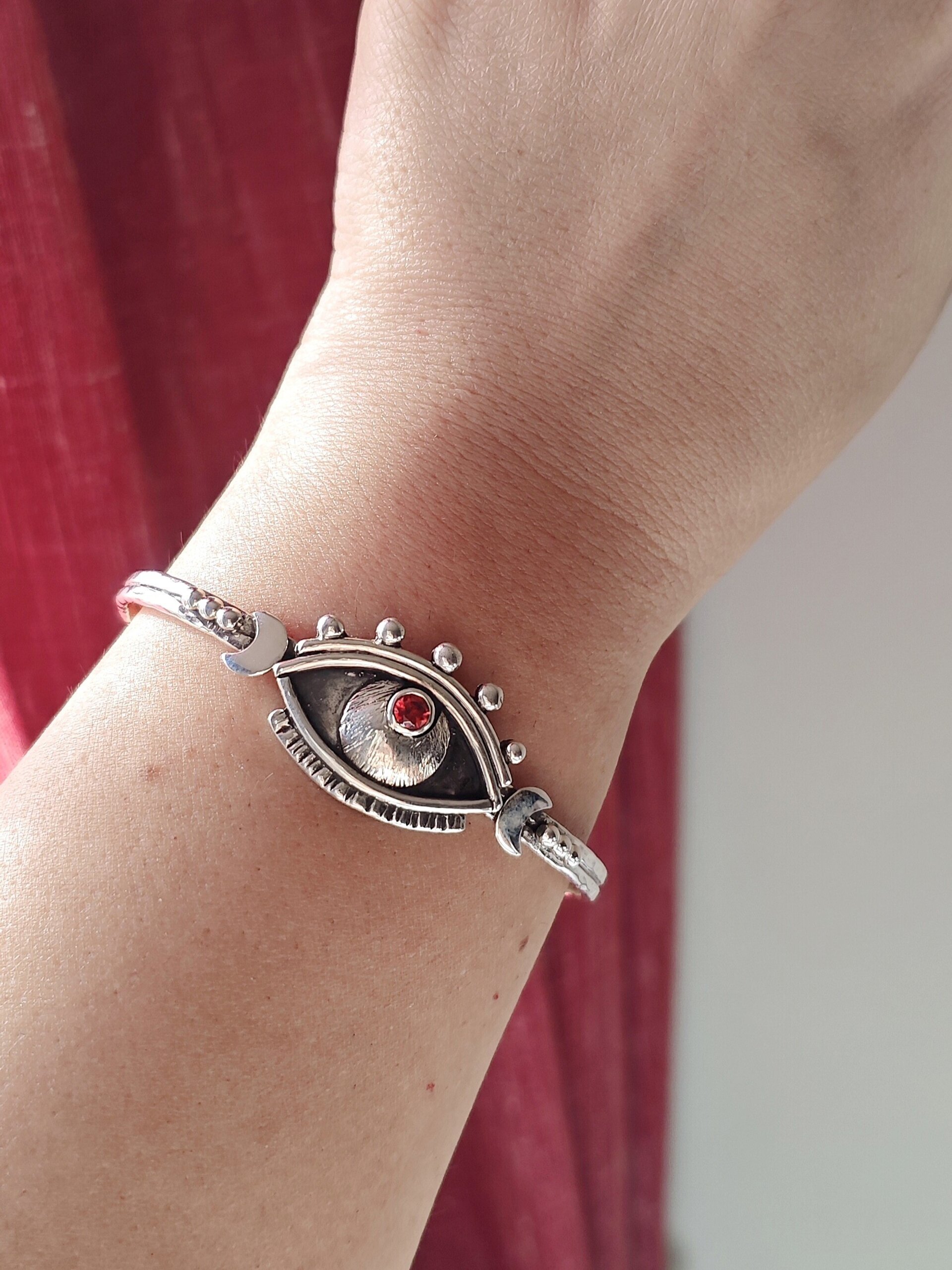 BRAZALETE OJO TURCO (Plata de Ley) - 4