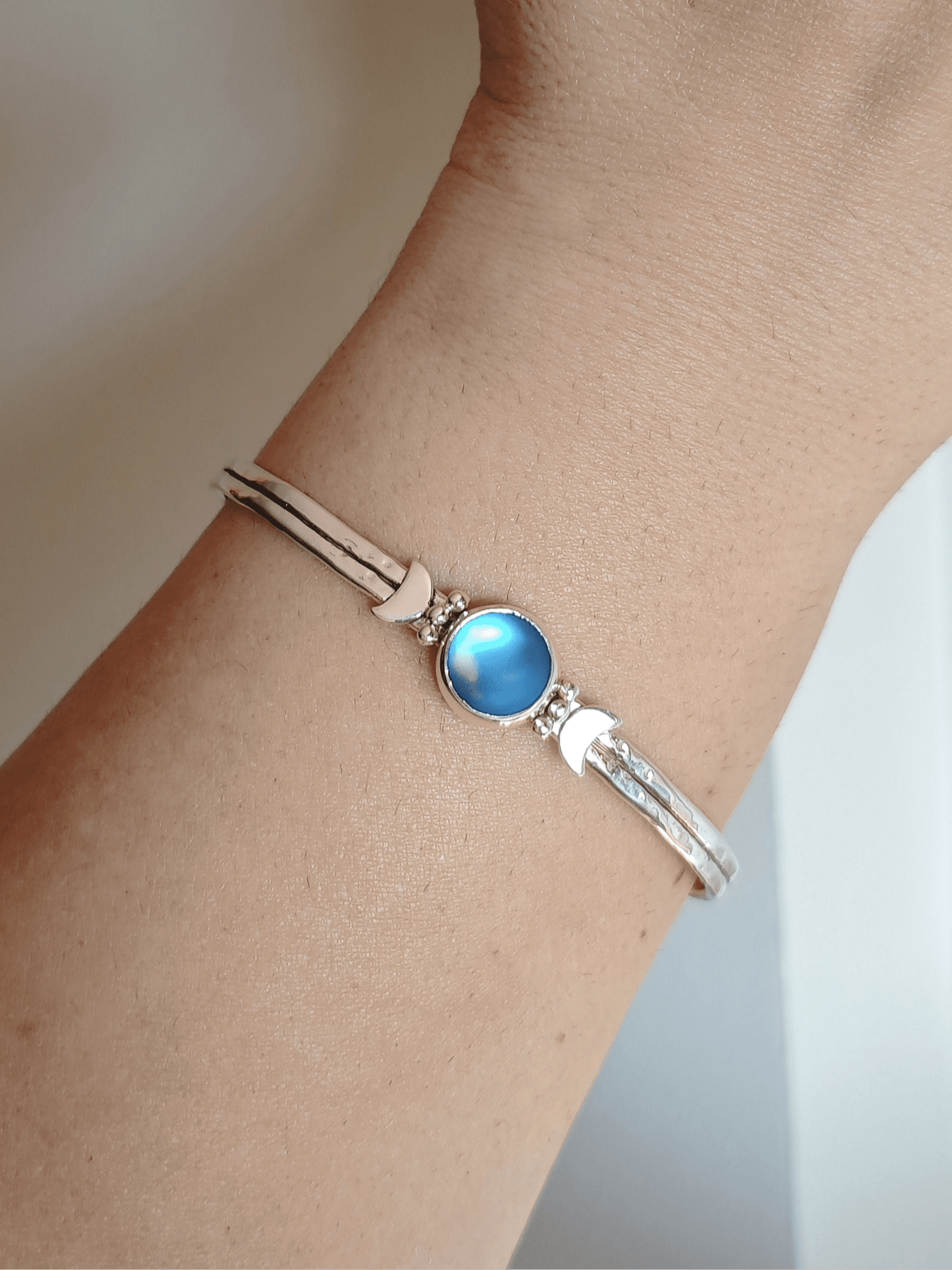 BRAZALETE TRIPLE LUNA (Plata de Ley) - 2