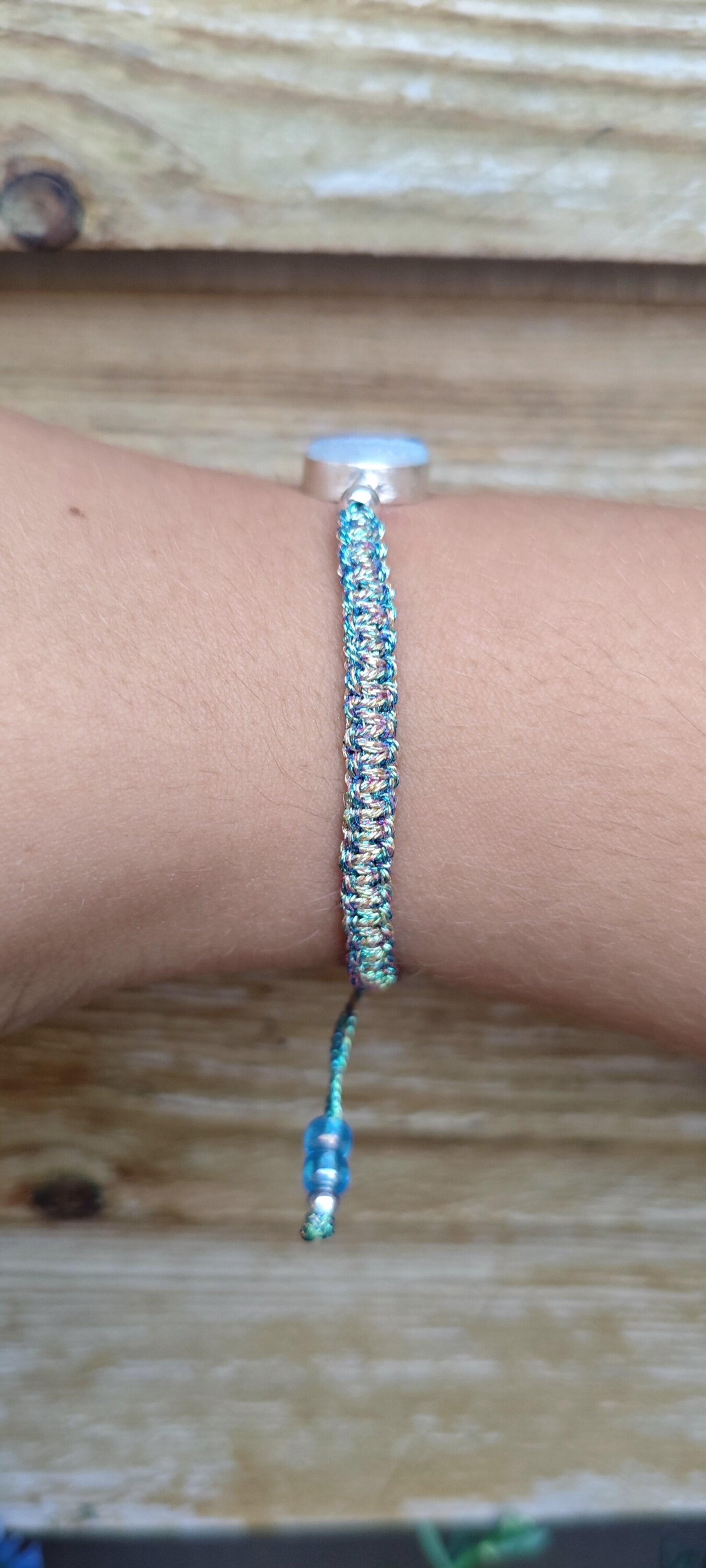 PULSERA DRUSA CELESTITA (Plata de Ley) - 2