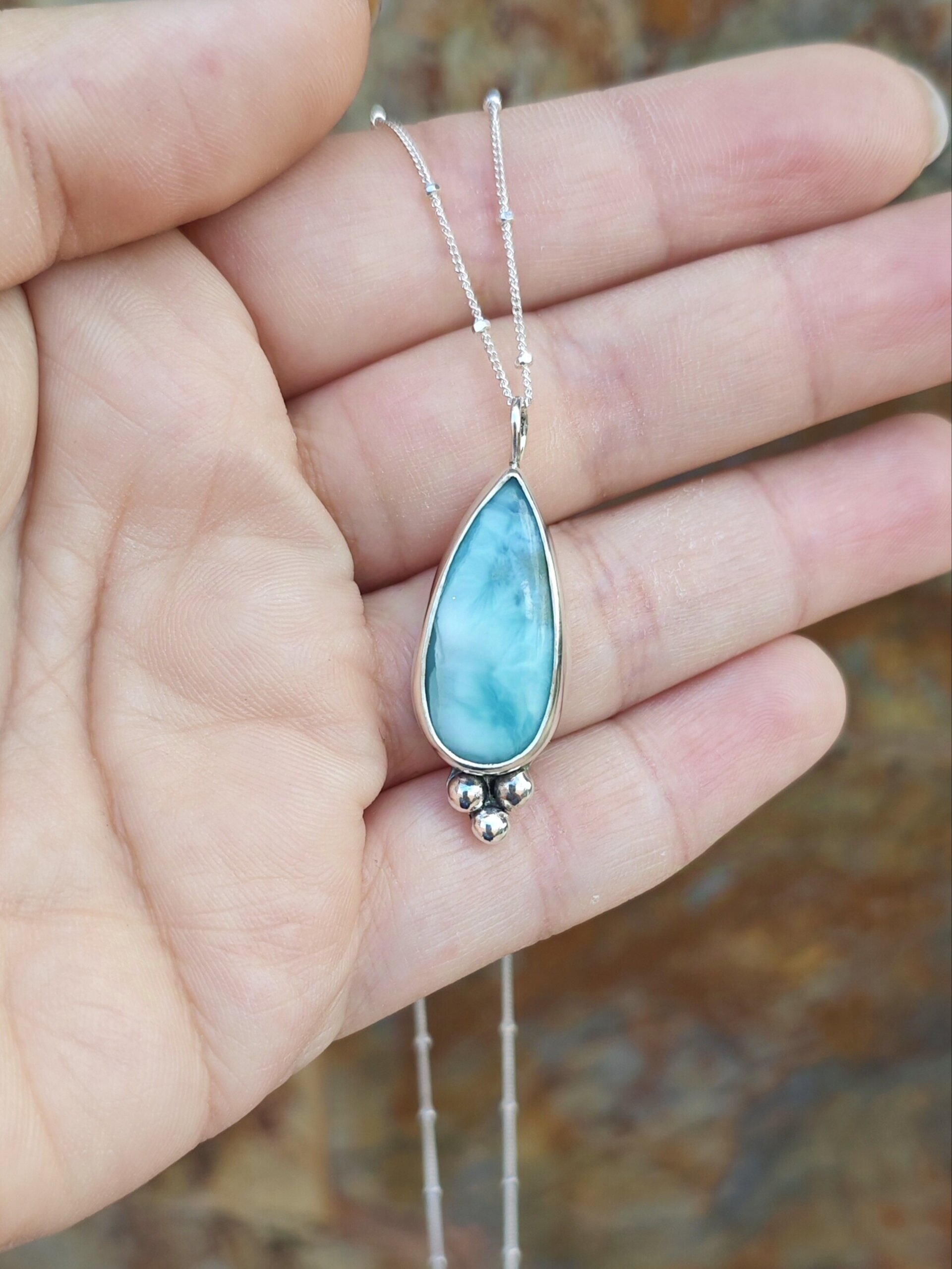 GARGANTILLA LARIMAR (Plata de Ley) - 3