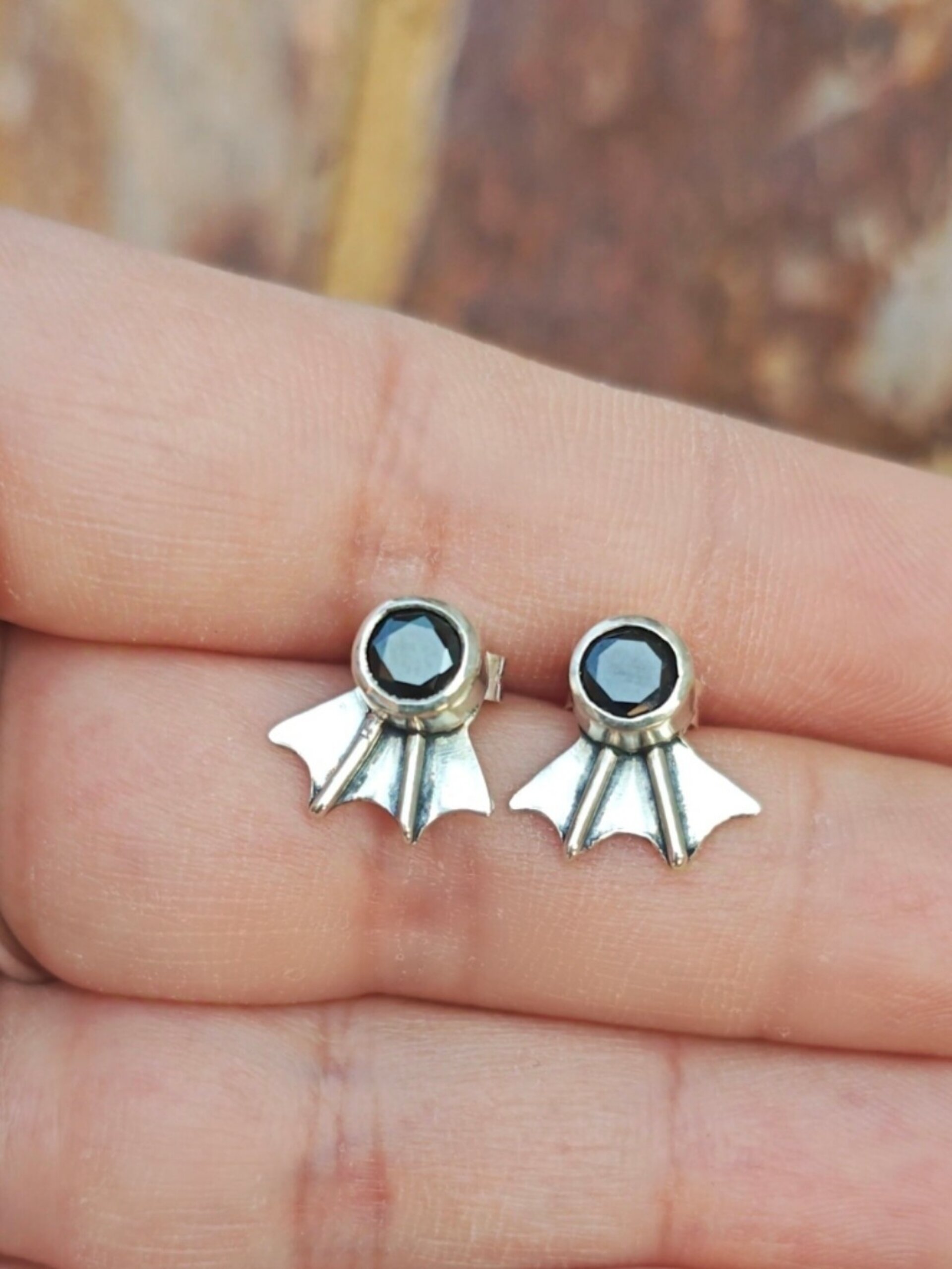 PENDIENTES BAT (Plata de Ley) - 2