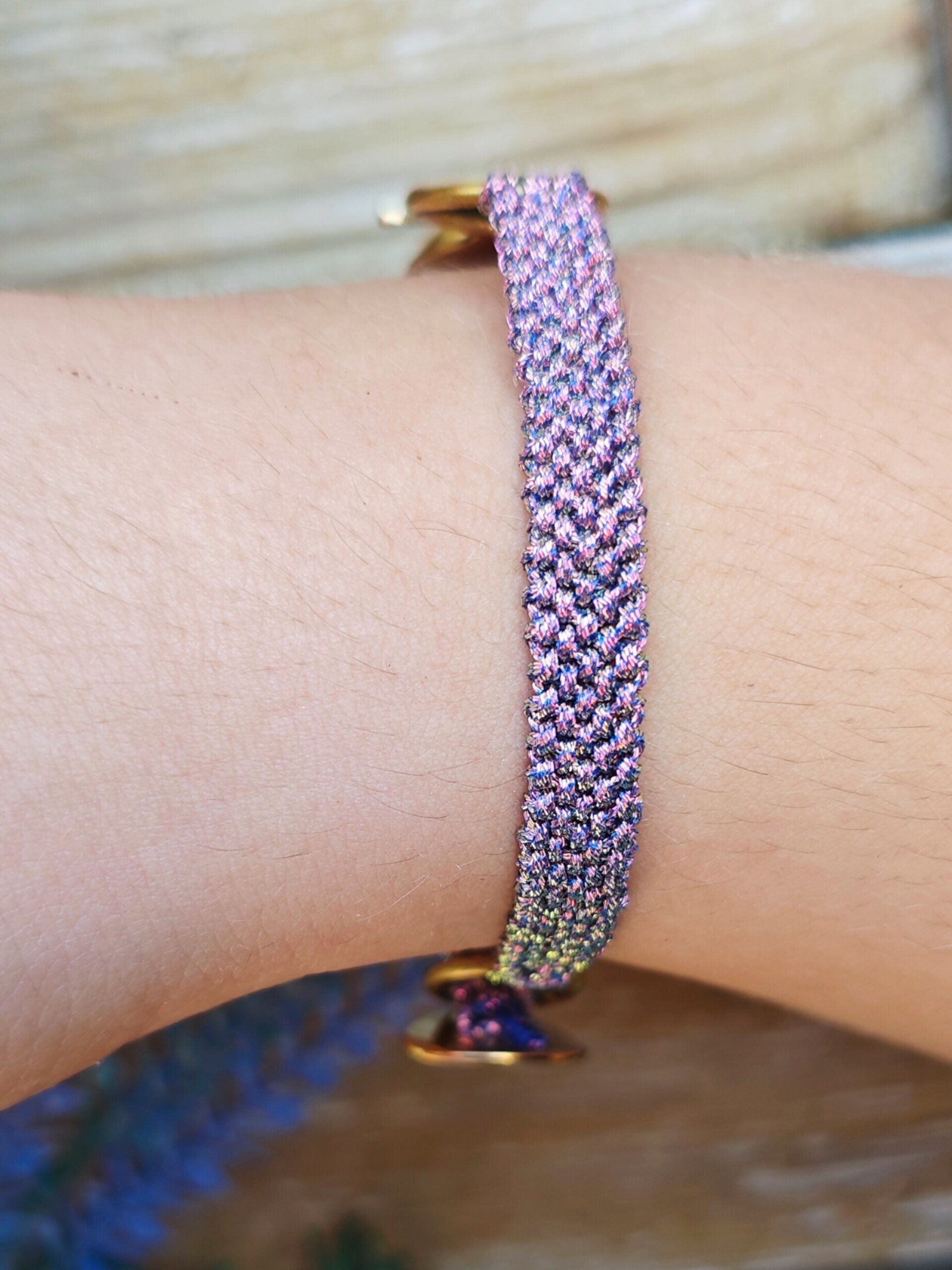 PULSERA CABALLITO DE MAR LILA (Latón) - 4