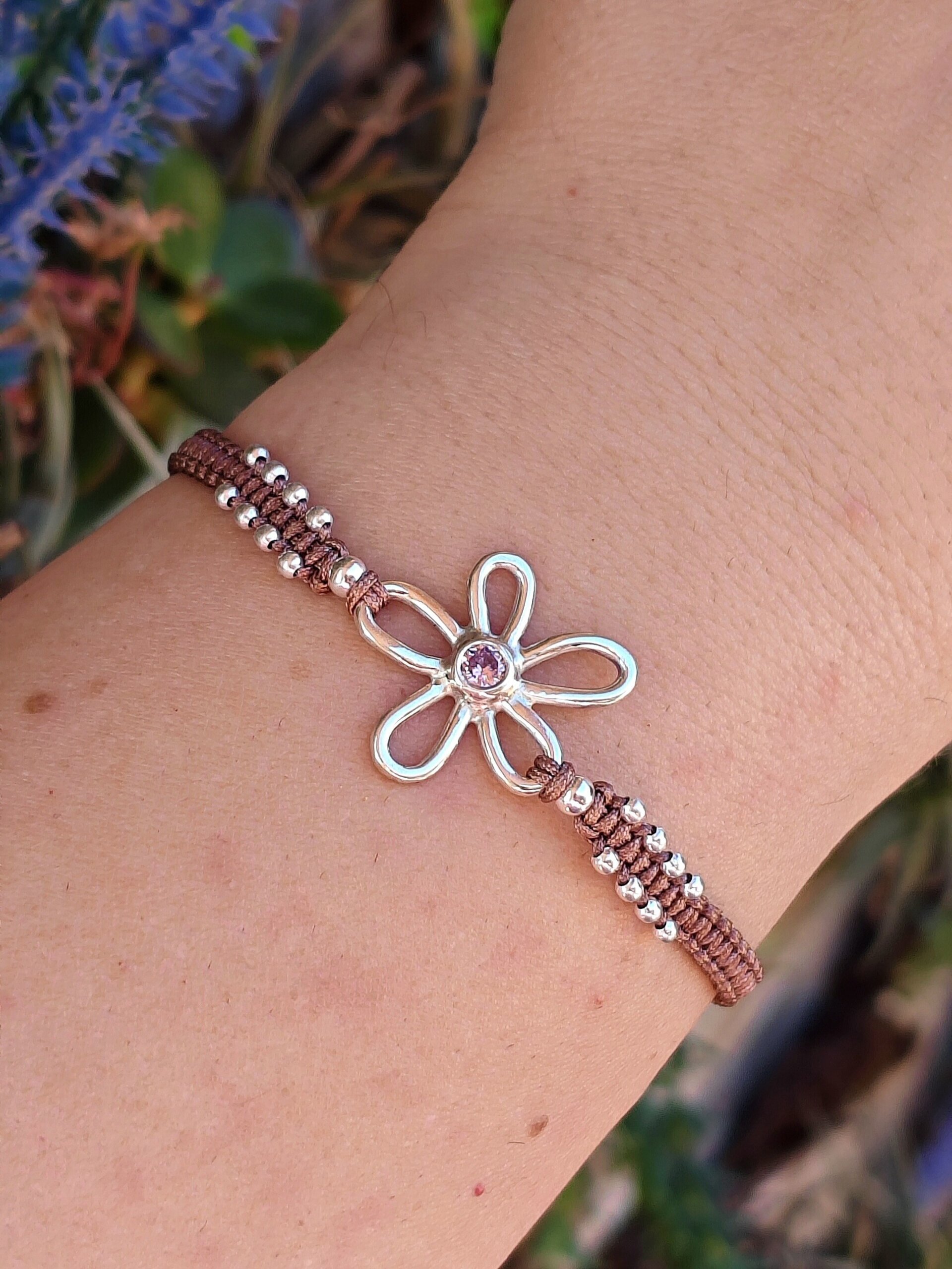 PULSERA FLOR (Plata de Ley) - 2