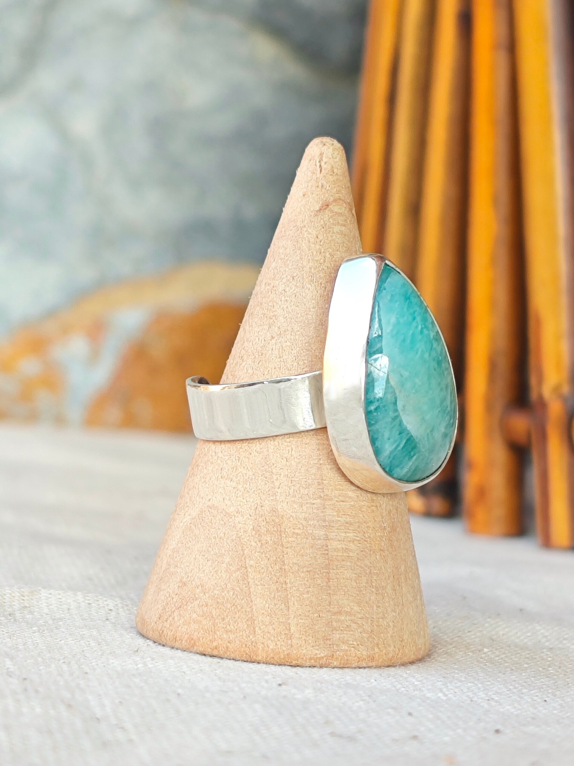 ANILLO AMAZONITA (Plata de Ley) - 4