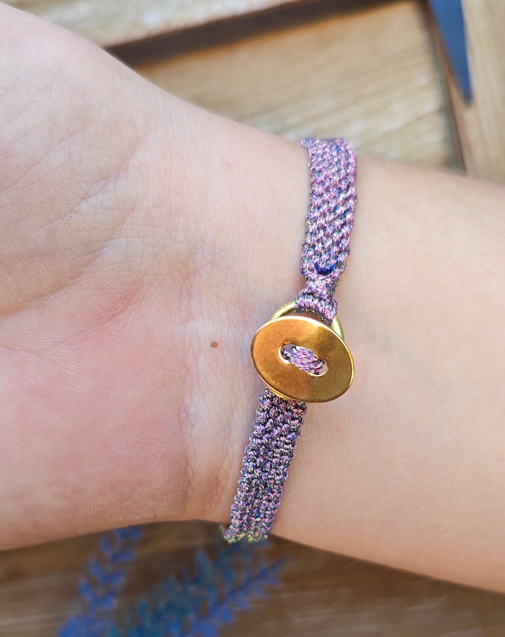 PULSERA CABALLITO DE MAR LILA (Latón) - 3