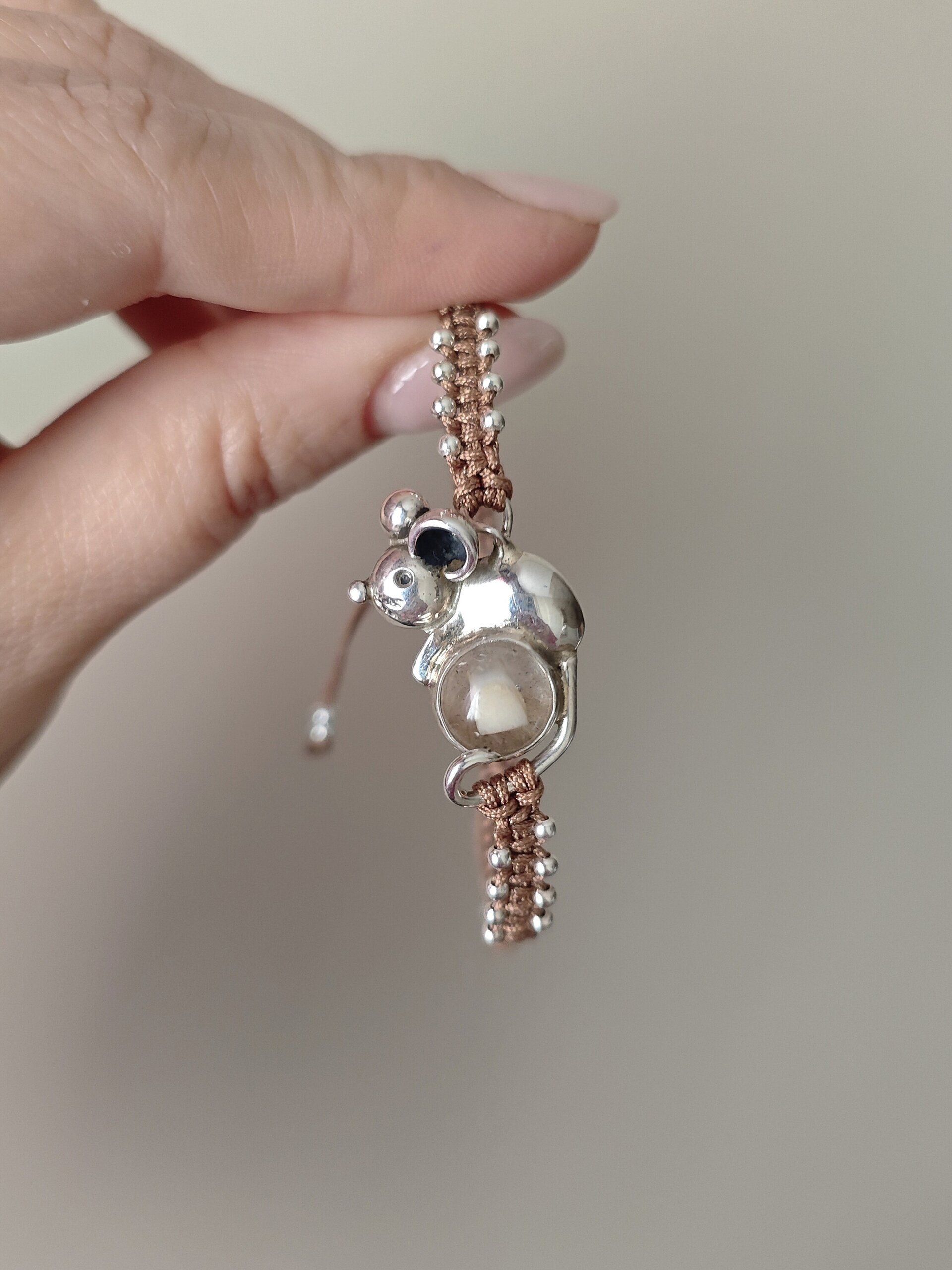 PULSERA RATONCITO🐭 (Plata de Ley) ✨Guarda el primer diente de tus peque - 3