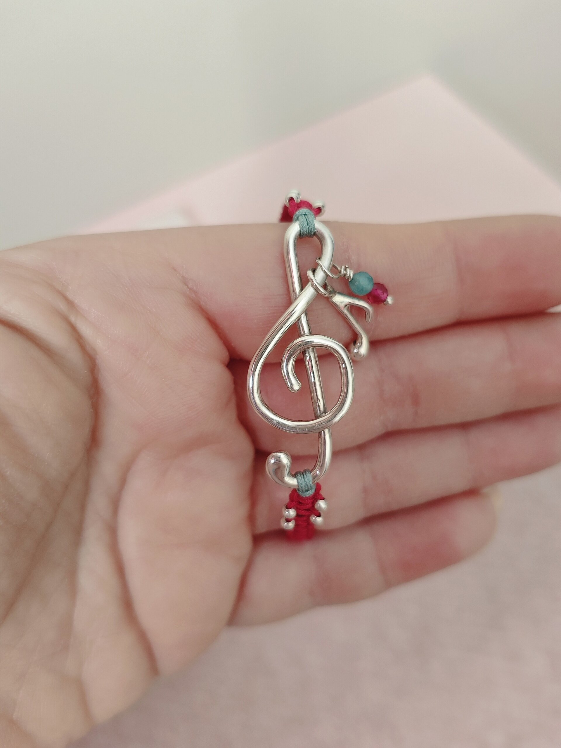 PULSERA CLAVE DE SOL 🎼🎶 (Plata de Ley) - 2