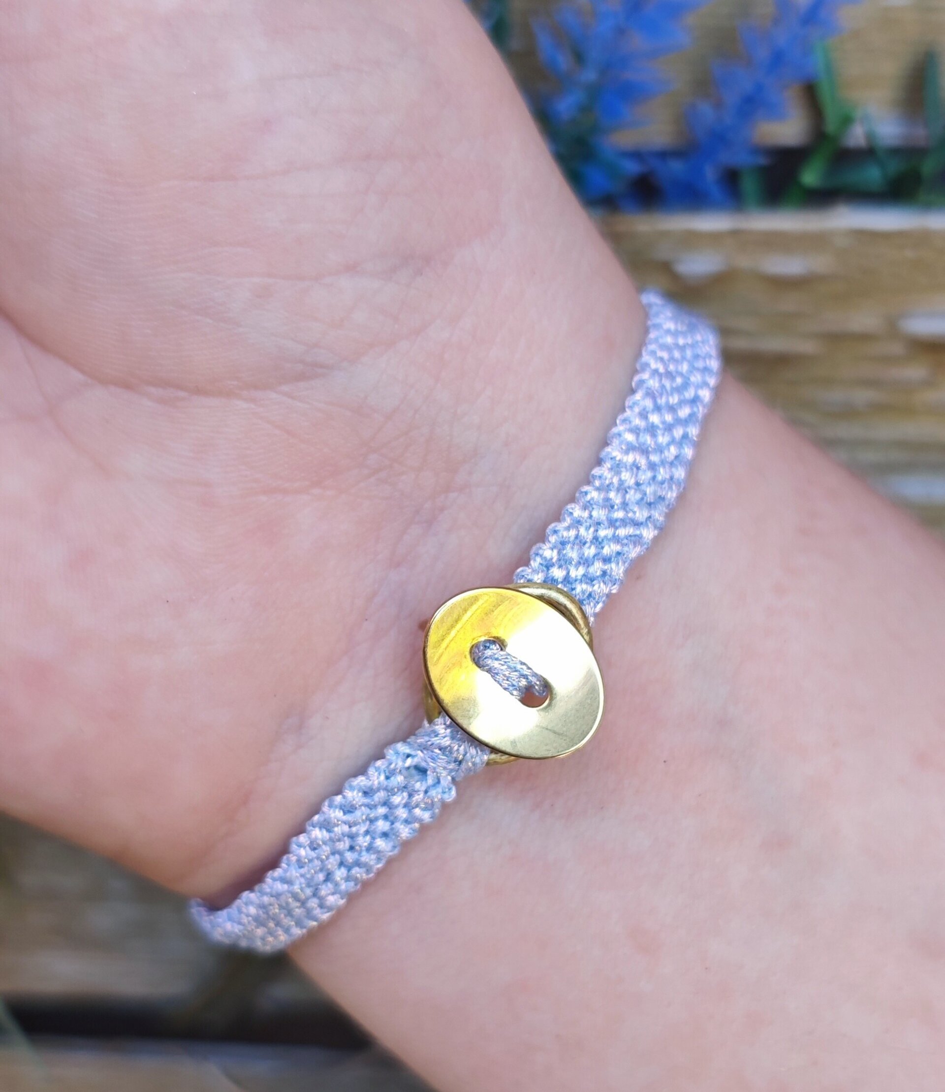 PULSERA CABALLITO DE MAR AZUL (Latón) - 2