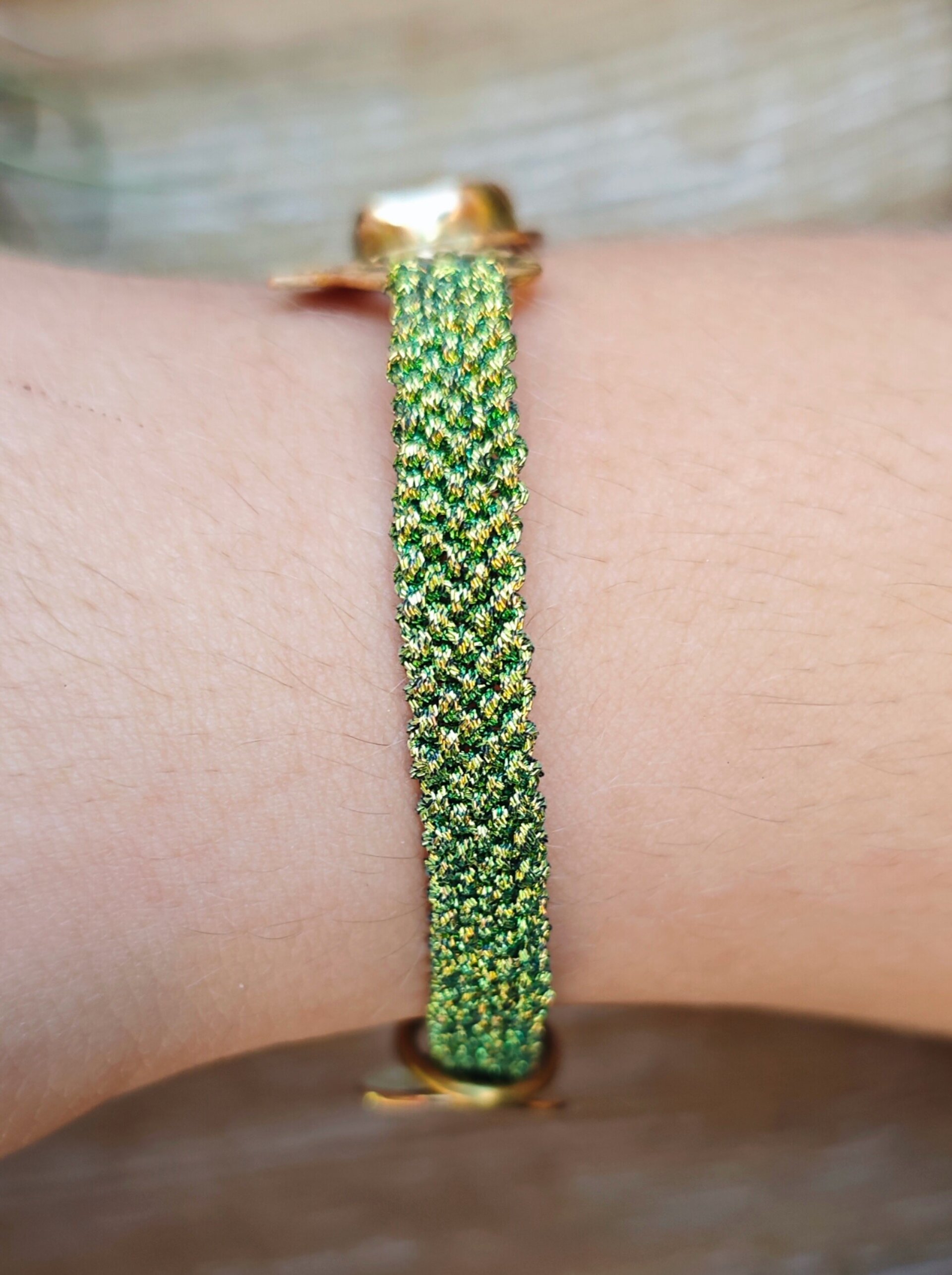 PULSERA CABALLITO DE MAR VERDE (Latón) - 3