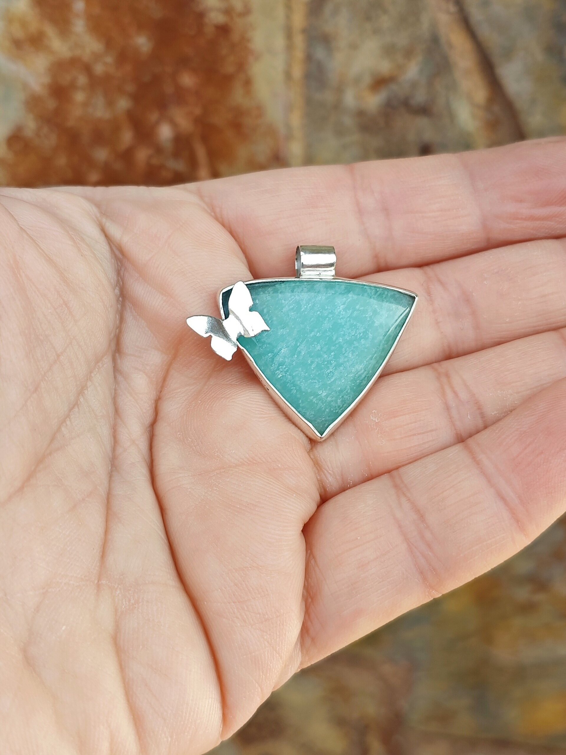 GARGANTILLA AMAZONITA 🦋 (Plata de Ley) - 4
