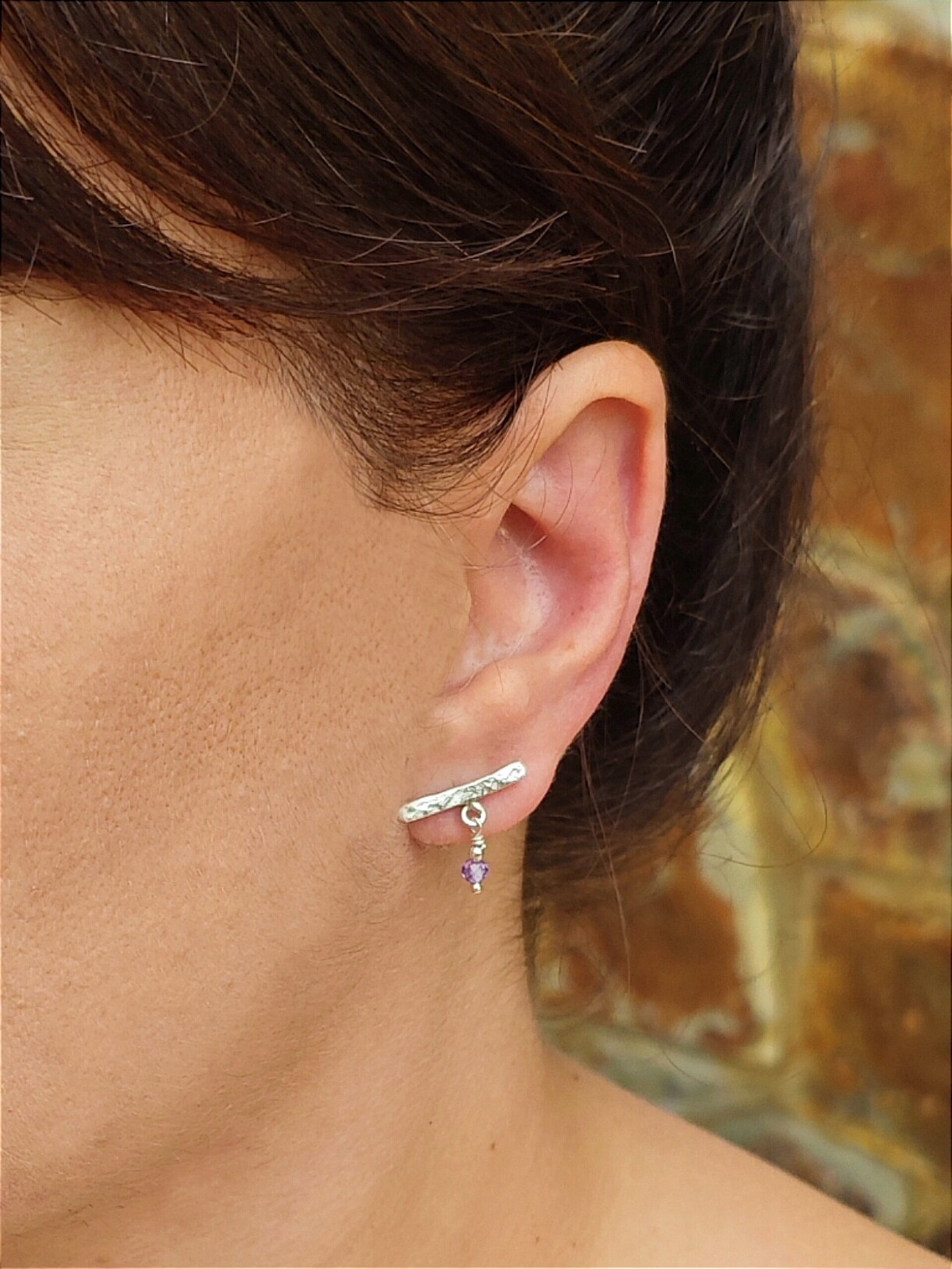 PENDIENTES BARRITA (Plata de Ley) - 2