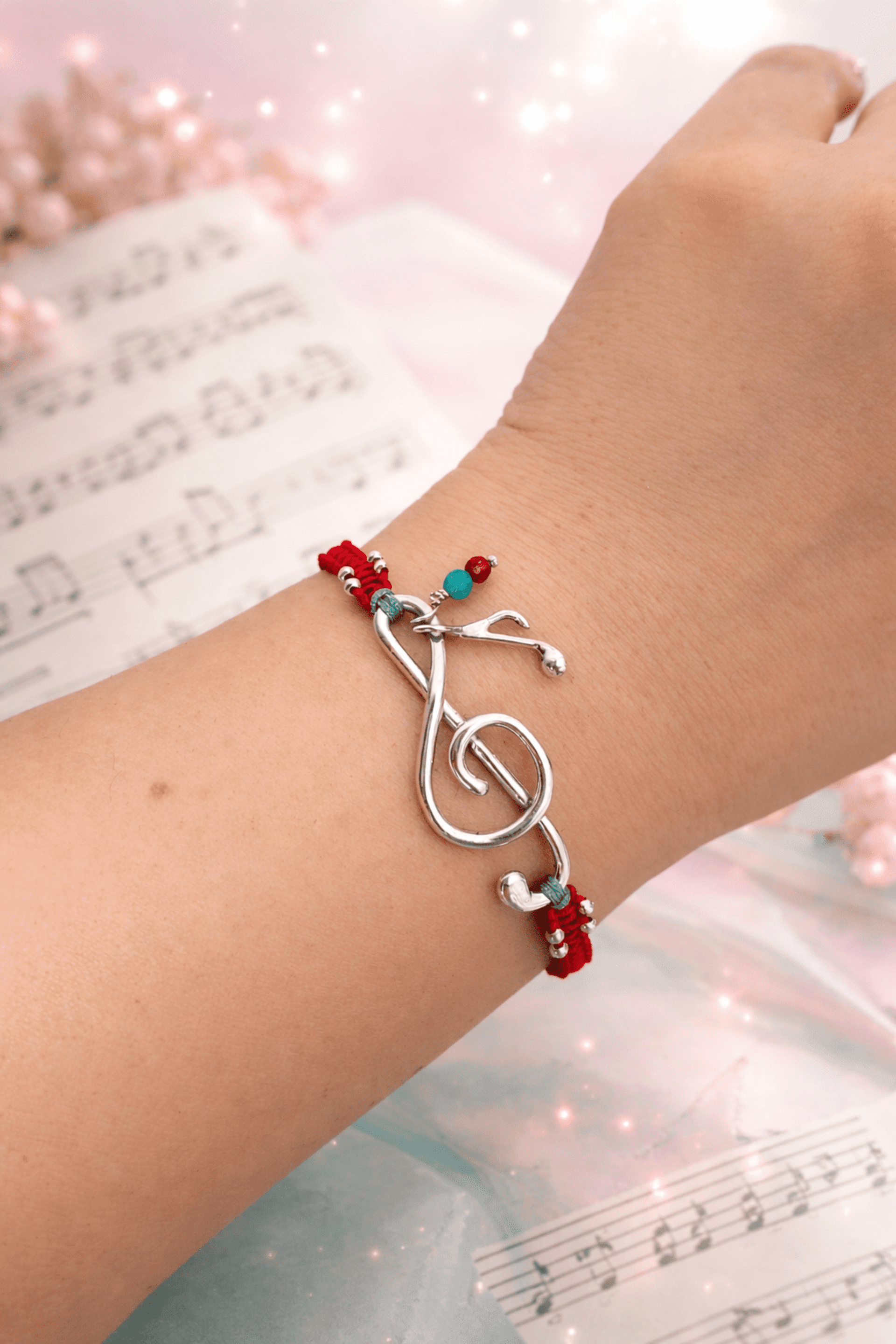 PULSERA CLAVE DE SOL 🎼🎶 (Plata de Ley) - 6