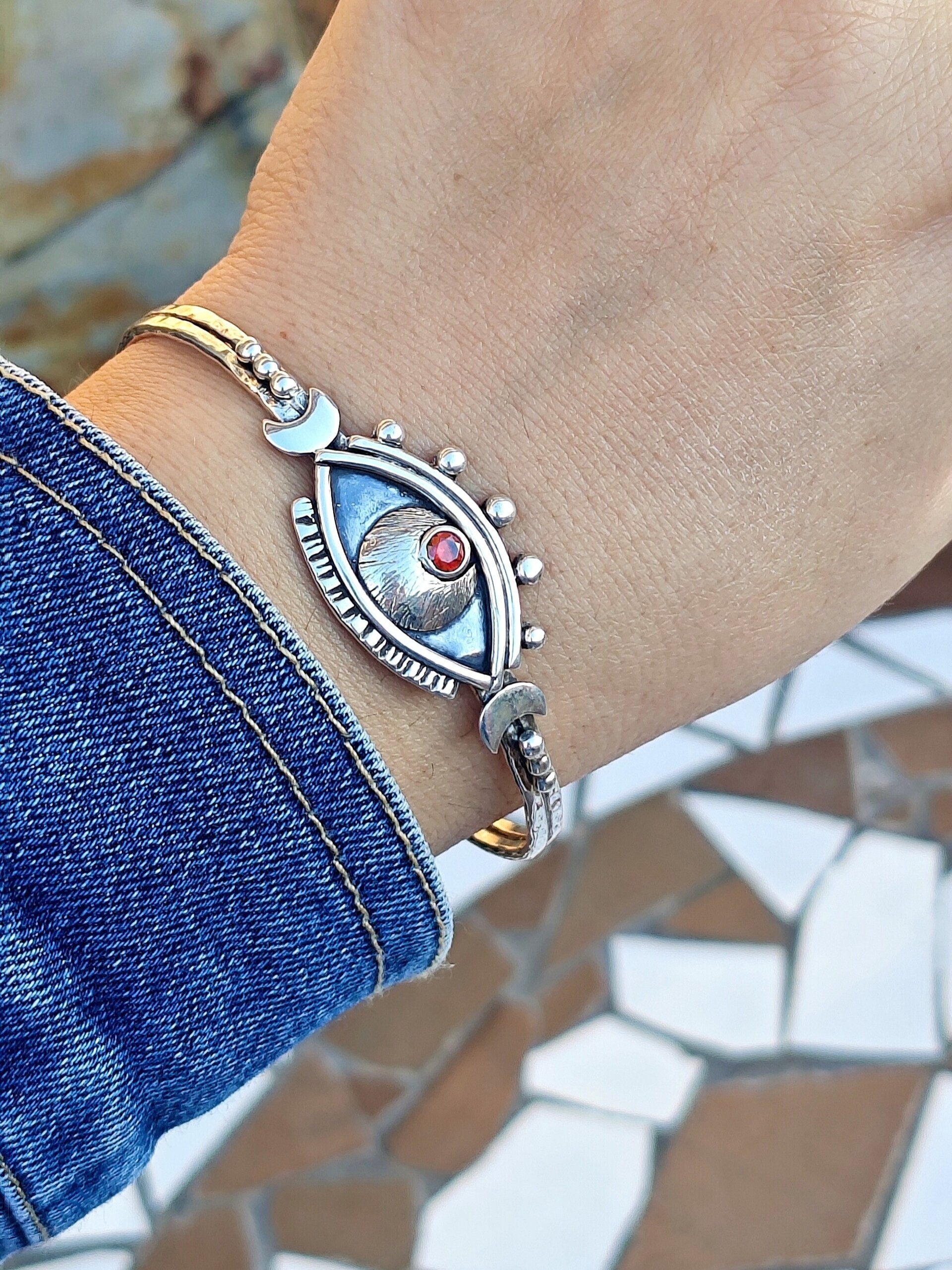 BRAZALETE OJO TURCO (Plata de Ley) - 2