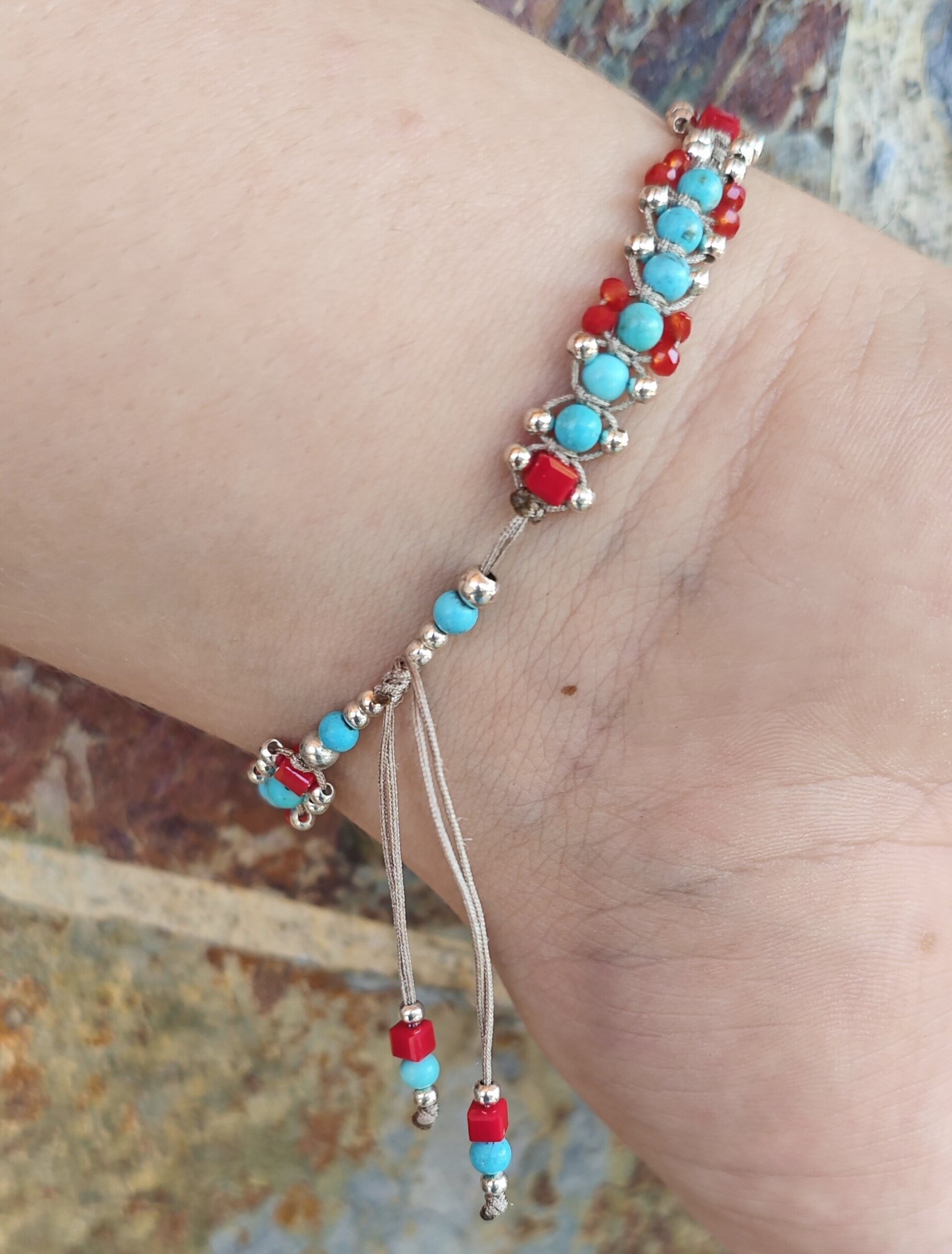 PULSERA AMAZONITA (Plata de Ley) - 2