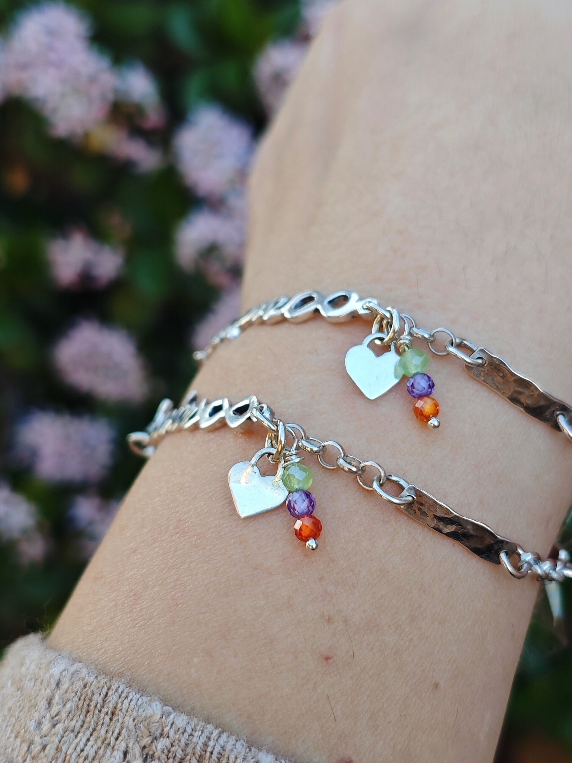 2 PULSERAS PERSONALIZADAS (Plata de Ley) - 2