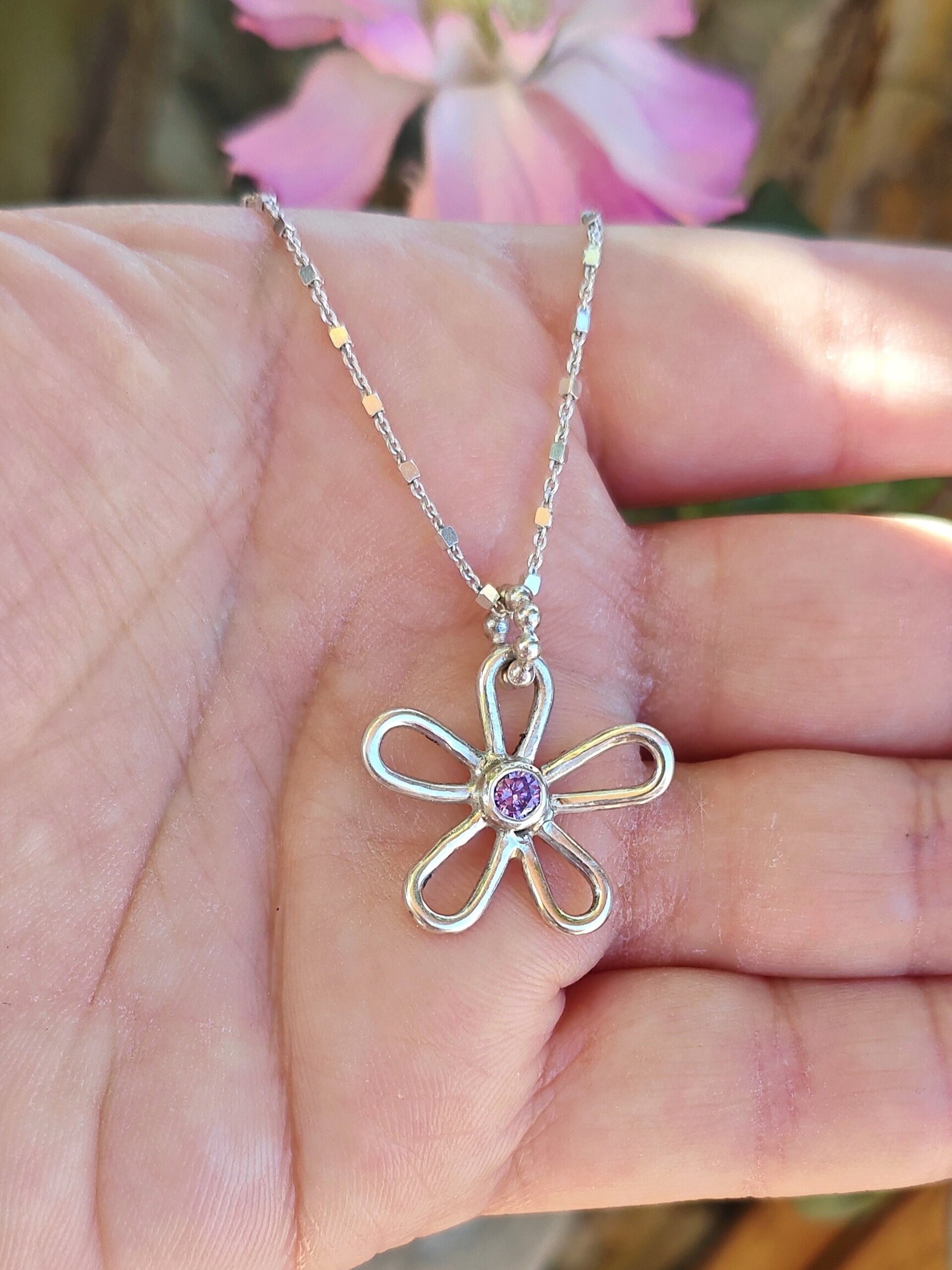 GARGANTILLA FLOR (Plata de Ley) - 4