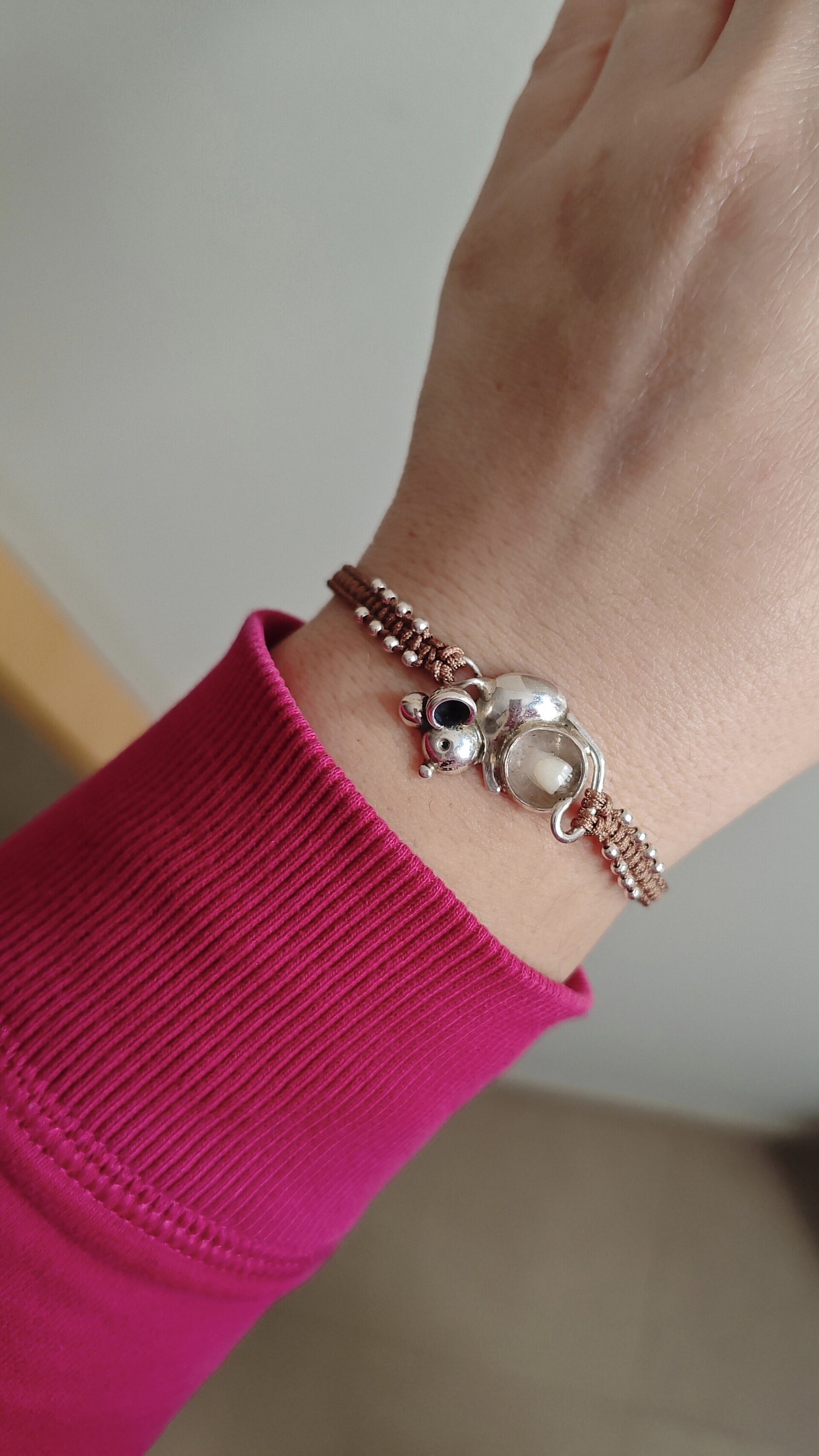 PULSERA RATONCITO🐭 (Plata de Ley) ✨Guarda el primer diente de tus peque - 2
