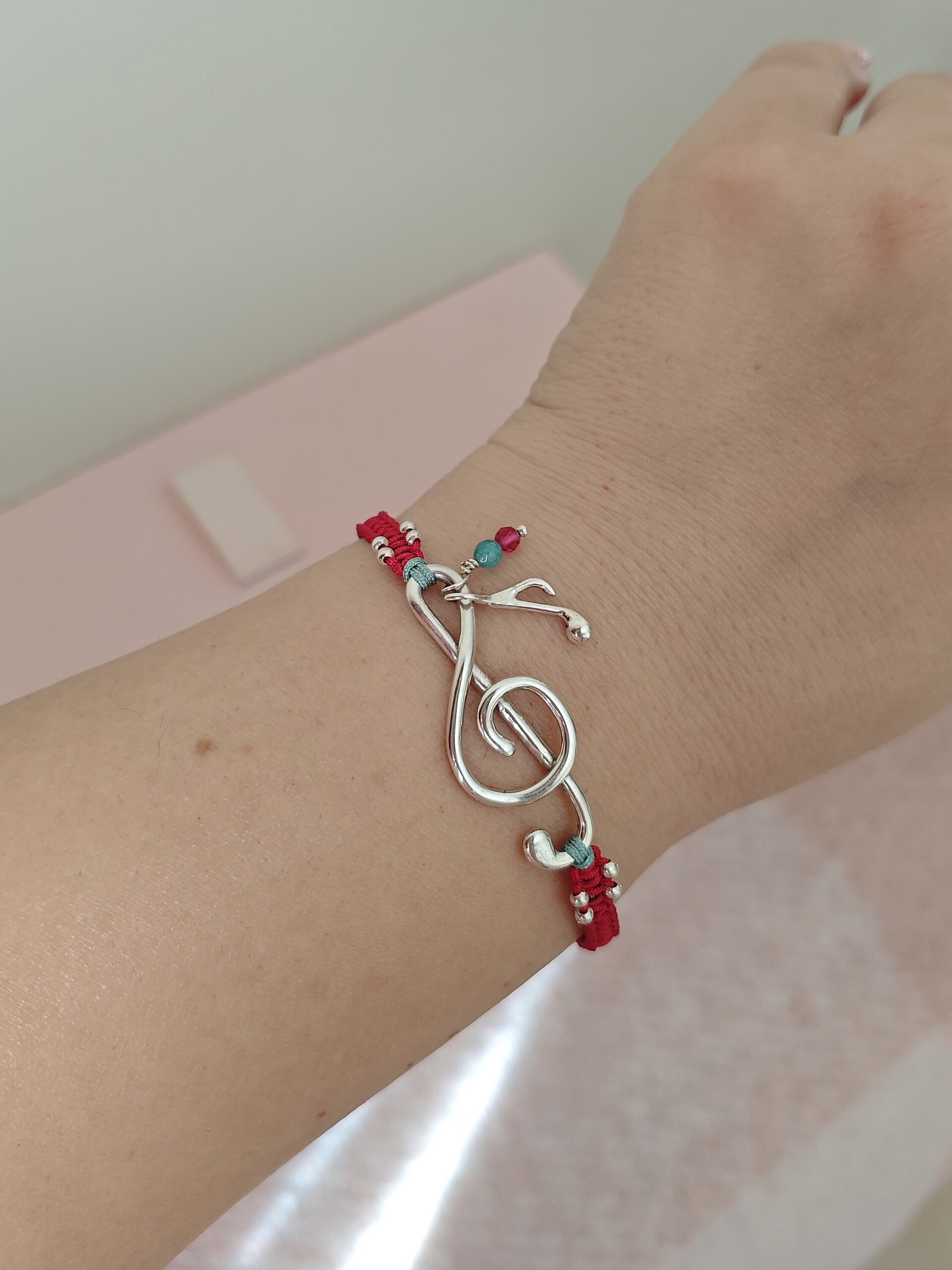 PULSERA CLAVE DE SOL 🎼🎶 (Plata de Ley) - 5